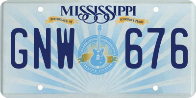 MS license plate GNW676