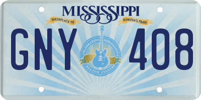 MS license plate GNY408
