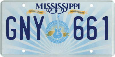 MS license plate GNY661