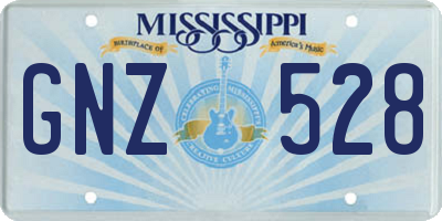 MS license plate GNZ528