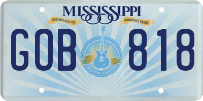 MS license plate GOB818