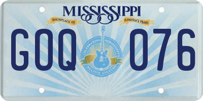 MS license plate GOQ076