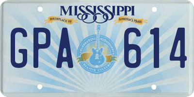 MS license plate GPA614