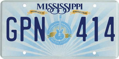MS license plate GPN414