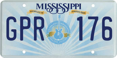MS license plate GPR176