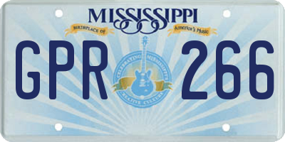 MS license plate GPR266