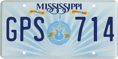 MS license plate GPS714