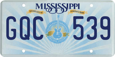 MS license plate GQC539