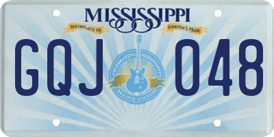 MS license plate GQJ048