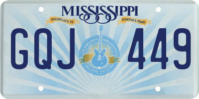 MS license plate GQJ449