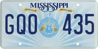 MS license plate GQO435