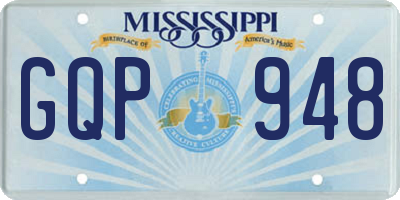 MS license plate GQP948