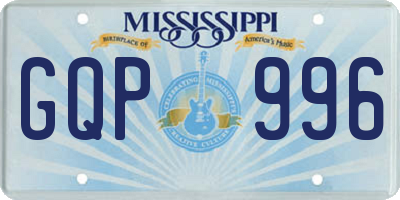 MS license plate GQP996
