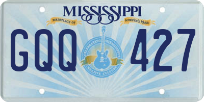MS license plate GQQ427