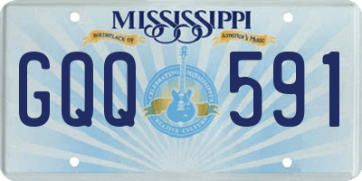 MS license plate GQQ591
