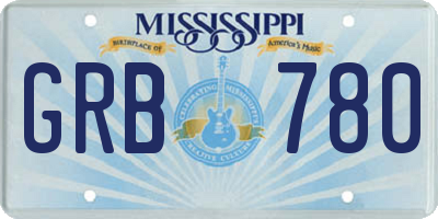MS license plate GRB780