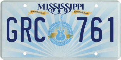 MS license plate GRC761
