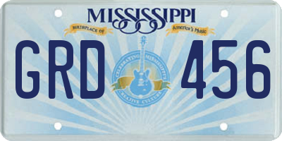 MS license plate GRD456