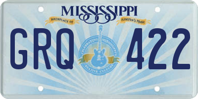 MS license plate GRQ422