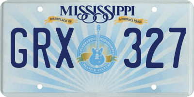 MS license plate GRX327