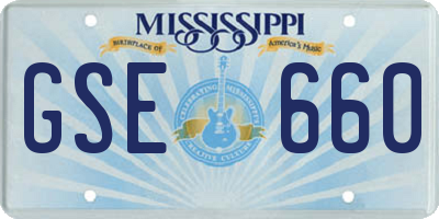 MS license plate GSE660