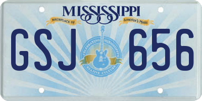 MS license plate GSJ656