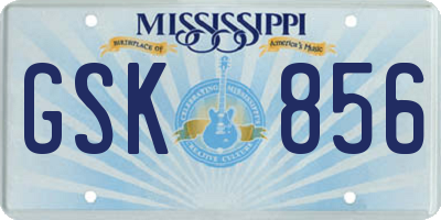 MS license plate GSK856