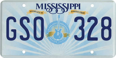 MS license plate GSO328