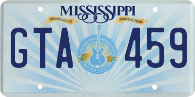MS license plate GTA459