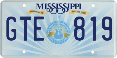 MS license plate GTE819