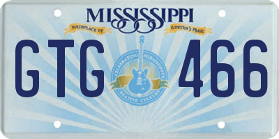 MS license plate GTG466