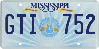 MS license plate GTI752