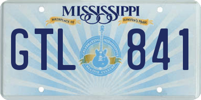 MS license plate GTL841