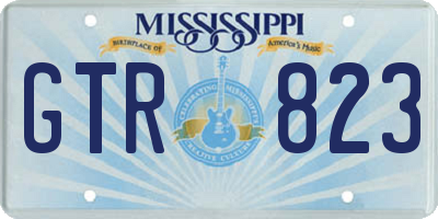 MS license plate GTR823