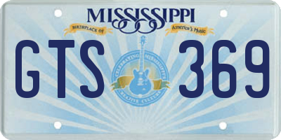 MS license plate GTS369