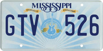 MS license plate GTV526