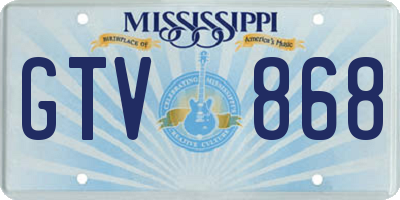 MS license plate GTV868
