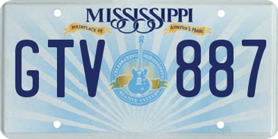 MS license plate GTV887