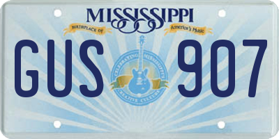MS license plate GUS907
