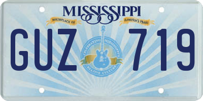 MS license plate GUZ719