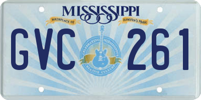 MS license plate GVC261