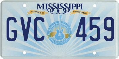 MS license plate GVC459
