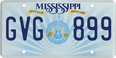 MS license plate GVG899
