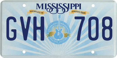 MS license plate GVH708