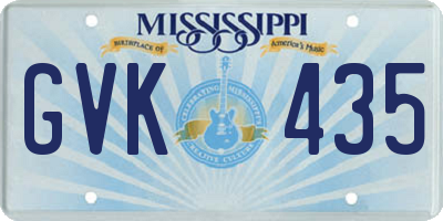 MS license plate GVK435