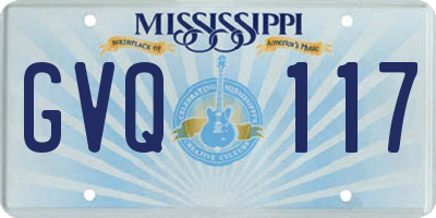 MS license plate GVQ117