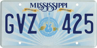MS license plate GVZ425
