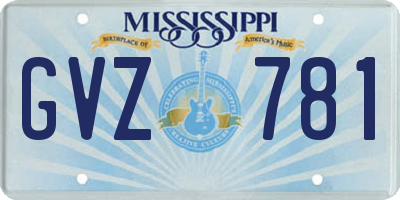MS license plate GVZ781