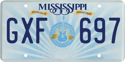 MS license plate GXF697