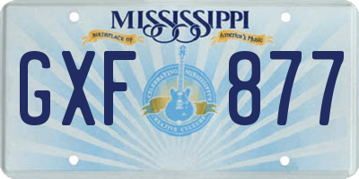 MS license plate GXF877